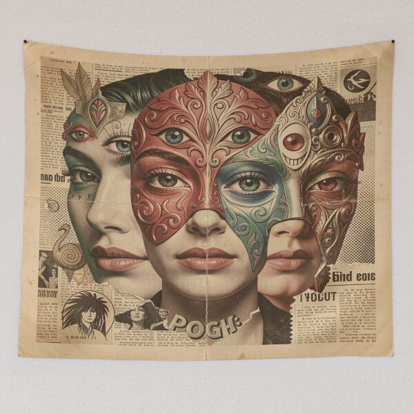 Item preview, Surreal Masked Identity Collage designed and sold by FotoworldEdel.