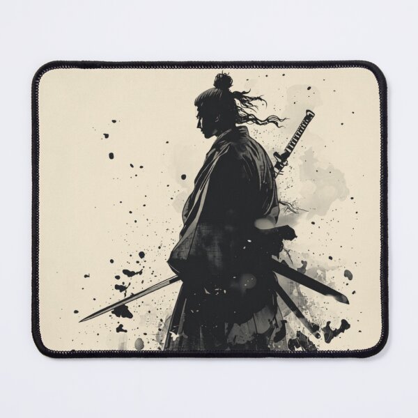 Item preview, Another of Silent Warrior Sumi E Samurai Japanese Ink Art Katana designed and sold by The Fine Print by BassAddict.