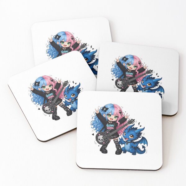 Item preview, Rock On Gloomy Gemma Heavy Metal Chibi Sticker designed and sold by ArtisticDesignsbyLinda.