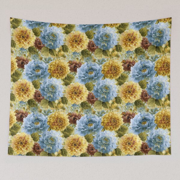 Item preview, Blooming Dahlias Floral  - Flower Bouquet Pattern  - Birthday Gifts For Boyfriend designed and sold by RoyalStarsPatts.