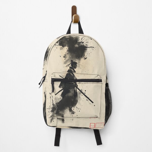 Item preview, Silent Warrior Sumi E Samurai Japanese Ink Art Katana designed and sold by The Fine Print by BassAddict.
