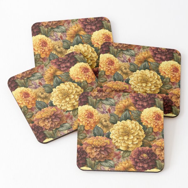 Item preview, Minimalistic Dahlias Floral  - Flower Garden Pattern  - Birthday Gifts For Dad designed and sold by RoyalStarsPatts.