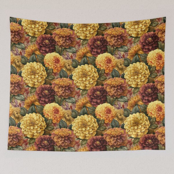 Item preview, Minimalistic Dahlias Floral  - Flower Garden Pattern  - Birthday Gifts For Dad designed and sold by RoyalStarsPatts.