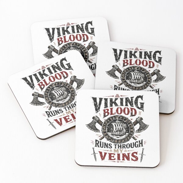 Item preview, Viking Blood Runs Through My Veins Norse Heritage Scandinavian Ancestry Warrior designed and sold by HumansStuck12.