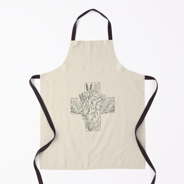 Item preview, Anatomical Heart Cross - Floral Medical Botanical designed and sold by Zazz Lee.