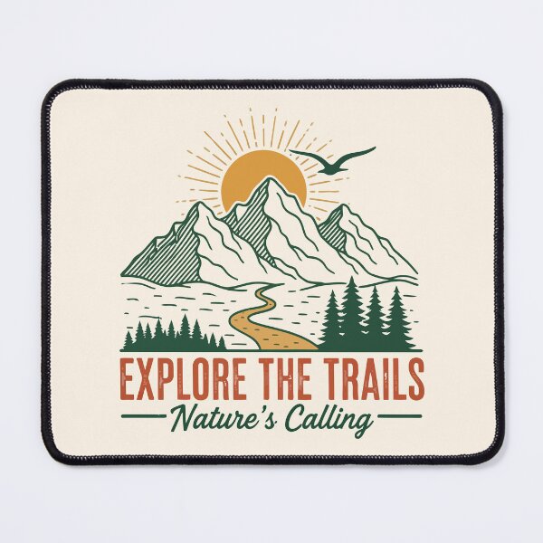 Item preview, Explore the Trails Natures Calling Vintage Mountain Sunset designed and sold by Amir Faysal.