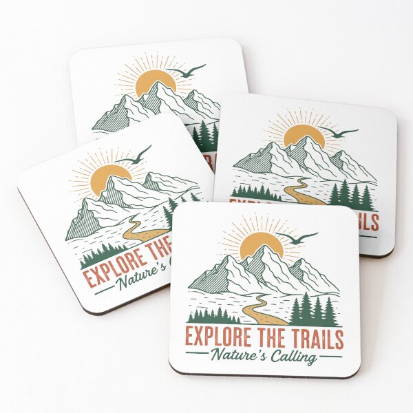 Item preview, Explore the Trails Natures Calling Vintage Mountain Sunset designed and sold by Amir Faysal.