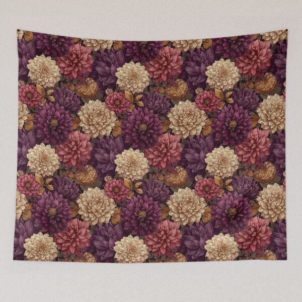 Item preview, Graceful Dahlias  - Birth Flower Pattern  - Birthday Gifts For Girlfriend designed and sold by RoyalStarsPatts.