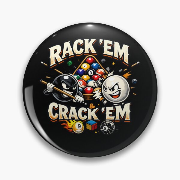 Item preview, Rack 'Em & Crack 'Em - Funny Billiards Pool Player  designed and sold by SidTastic .