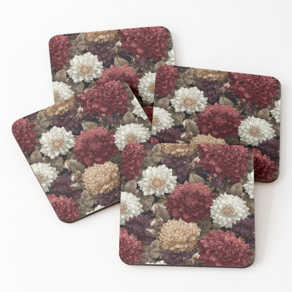 Item preview, Bold Dahlias Texture  - Retro Flower Floral  - Birthday Gifts For Her designed and sold by RoyalStarsPatts.