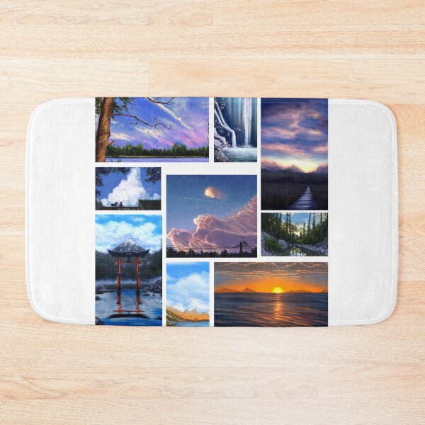 Item preview, Aesthetic landscape paintings collage 9 artworks designed and sold by Witseart.