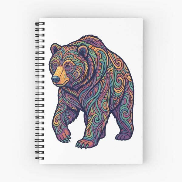 Item preview, Psychedelic Grizzly Bear Mandala Art  designed and sold by Skyrocketz.
