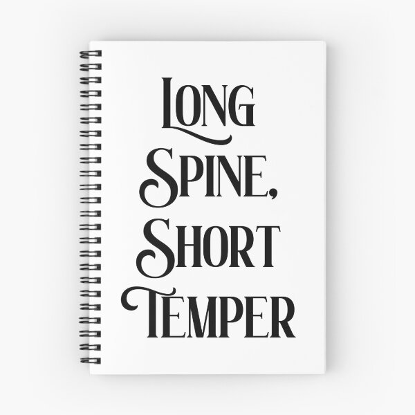 Item preview, Long Spine, short temper funny Minimalist Motivational Typography for Pilates Girls designed and sold by GenZenClub.