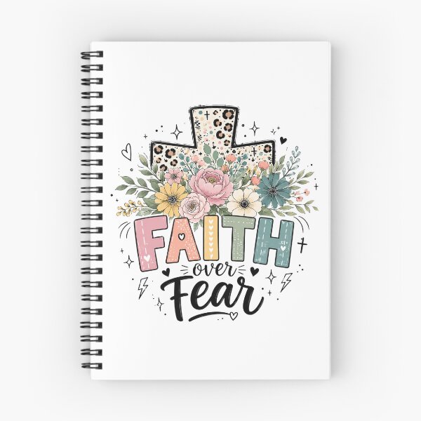 Item preview, Faith Over Fear, Floral Cross designed and sold by graphic-genie.