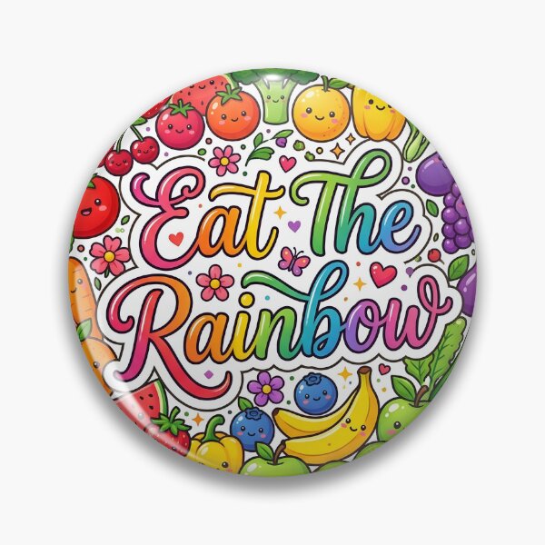 Item preview, Eat the Rainbow Kawaii Fruits & Vegetables Sticker | Cute Healthy Food Rainbow | Vegan Nutrition Cartoon Design designed and sold by Bhaskar Digital Art.