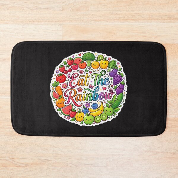 Item preview, Eat the Rainbow Kawaii Fruits & Vegetables Sticker | Cute Healthy Food Rainbow | Vegan Nutrition Cartoon Design designed and sold by Bhaskar Digital Art.