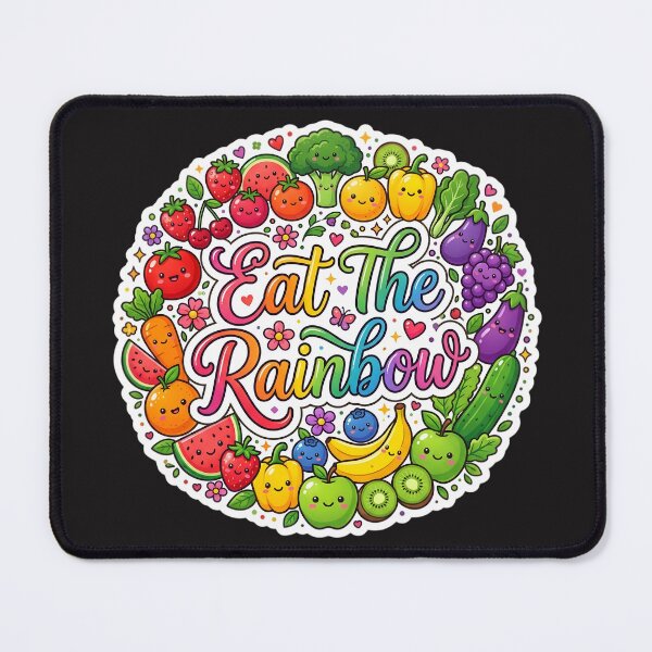 Item preview, Eat the Rainbow Kawaii Fruits & Vegetables Sticker | Cute Healthy Food Rainbow | Vegan Nutrition Cartoon Design designed and sold by Bhaskar Digital Art.
