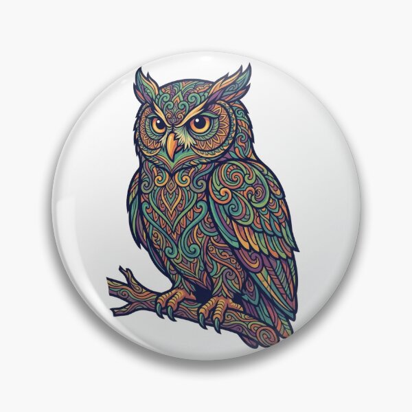 Item preview, Psychedelic Wise Owl Mandala Art designed and sold by Skyrocketz.
