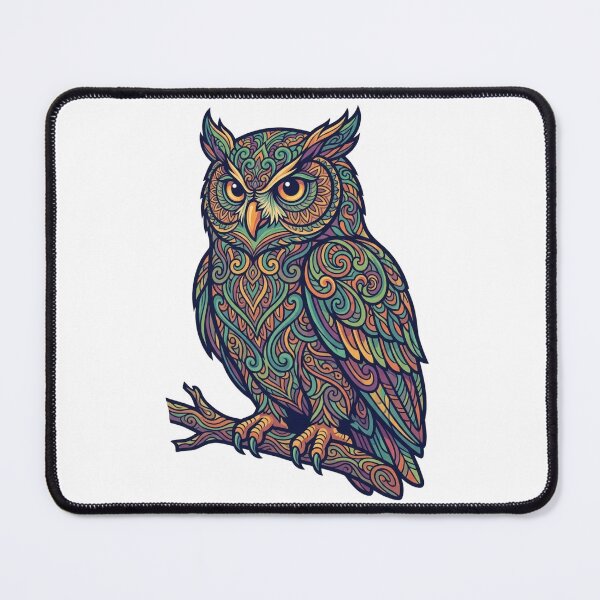 Item preview, Psychedelic Wise Owl Mandala Art designed and sold by Skyrocketz.