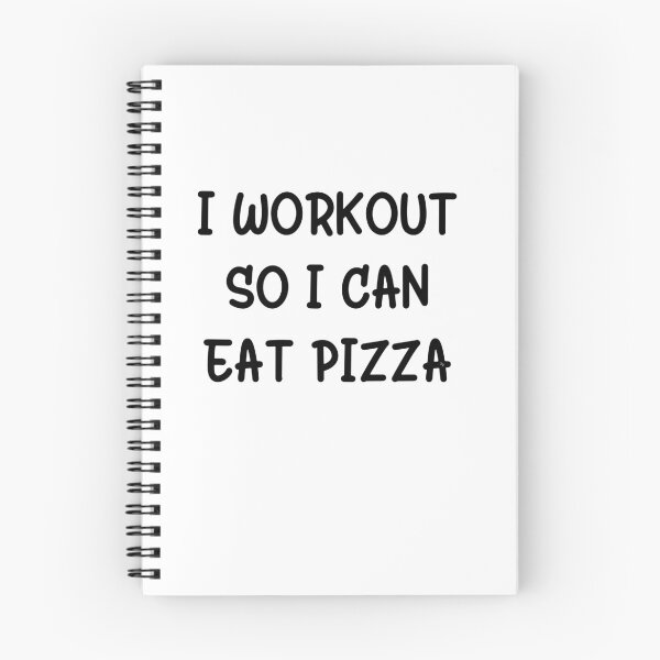 Item preview, I work out so I can eat pizza funny Minimalist Motivational Typography for Gym Girls designed and sold by GenZenClub.