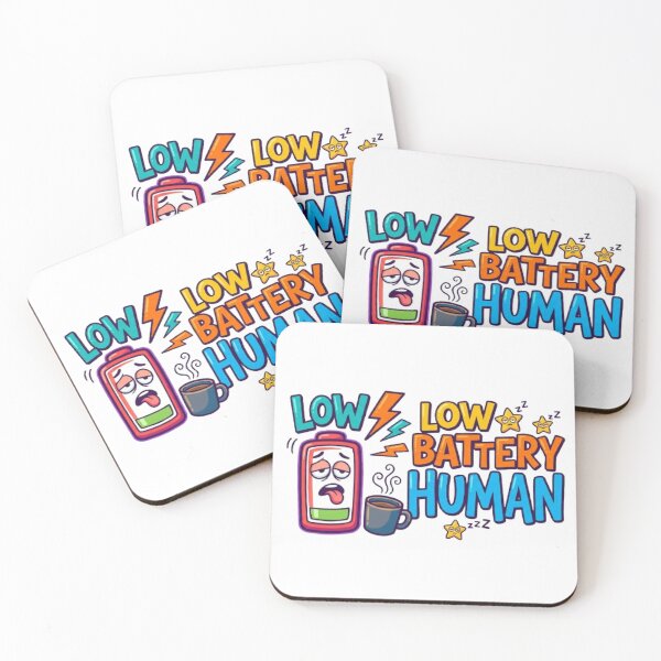 Item preview, Low Battery Human | Funny Coffee Lover Typography T-Shirt with Battery Icon designed and sold by Faisal  Shah.