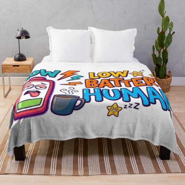 Item preview, Low Battery Human | Funny Coffee Lover Typography T-Shirt with Battery Icon designed and sold by Faisal Shah.