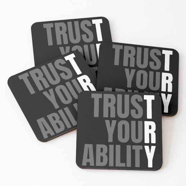 Item preview, Trust Your Ability TRY Minimalist Typography designed and sold by Creativenetic.