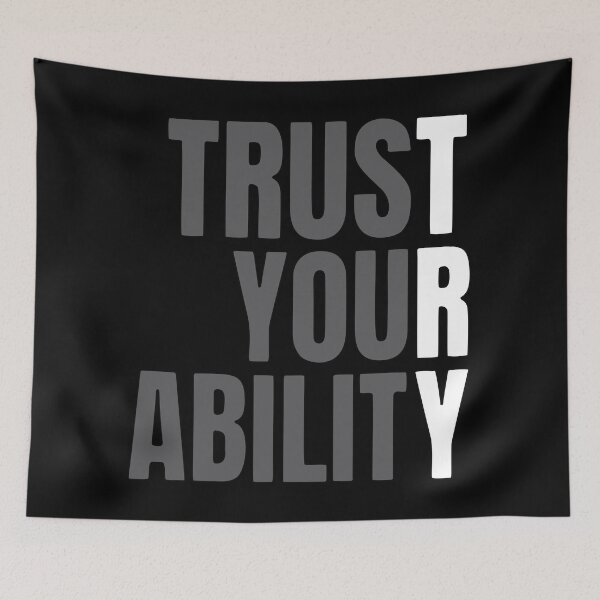 Item preview, Trust Your Ability TRY Minimalist Typography designed and sold by Creativenetic.