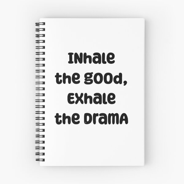 Item preview, Inhale the good, exhale the drama funny Minimalist Motivational Typography for Pilates, Yoga & Gym Girls designed and sold by GenZenClub.