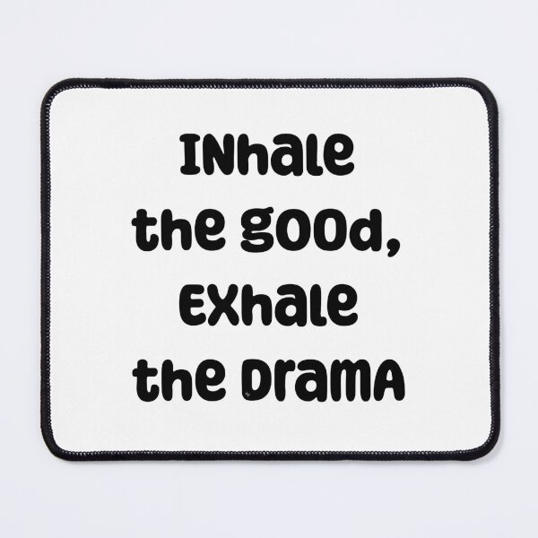 Item preview, Inhale the good, exhale the drama funny Minimalist Motivational Typography for Pilates, Yoga & Gym Girls designed and sold by GenZenClub.