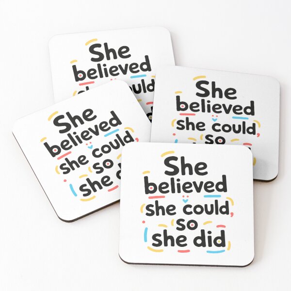 Item preview, She Believed She Could So She Did Motivational Empowerment Quote Women designed and sold by JonesFlora2025.