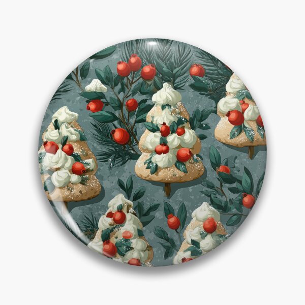 Item preview, Festive Christmas Tree Cookie and Berry Pattern designed and sold by colorful-white.