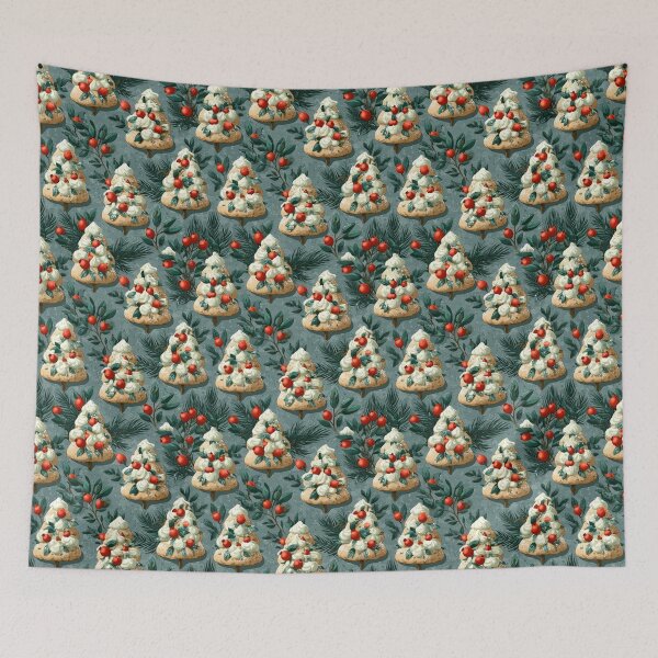 Item preview, Festive Christmas Tree Cookie and Berry Pattern designed and sold by colorful-white.