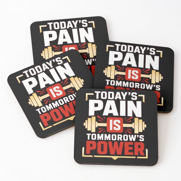 Item preview, Today's Pain Is Tomorrow's Power Motivational Fitness Quote for Gym Lovers, Bodybuilding, Strength Training, Discipline, and Success Mindset designed and sold by Huddy-clothes.