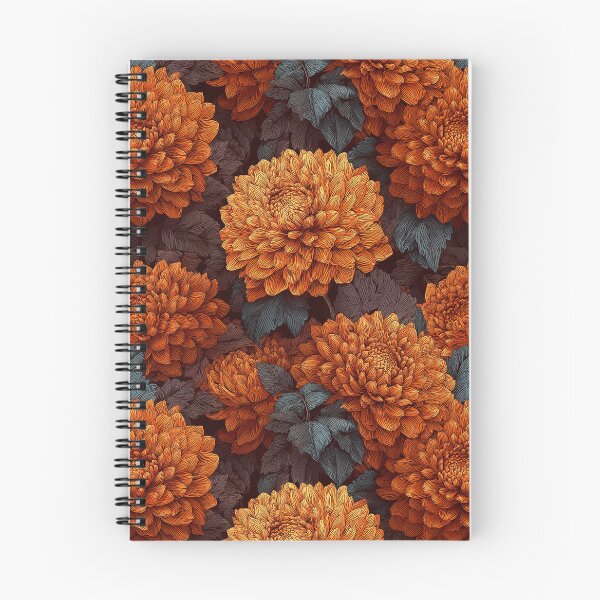 Item preview, Edgy Dahlias  - Flower Garden Pattern  - Christmas Gift Baskets designed and sold by RoyalStarsPatts.