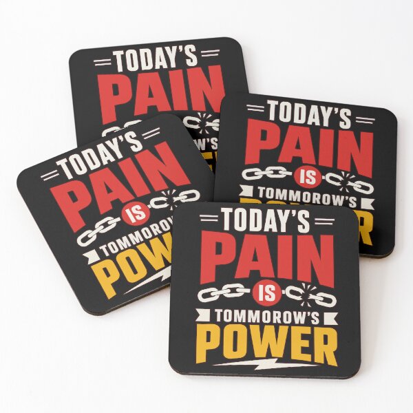 Item preview, Today's Pain Is Tomorrow's Power Motivational Fitness Quote for Gym Lovers, Bodybuilding, Strength Training, Discipline, and Success Mindset designed and sold by Huddy-clothes.
