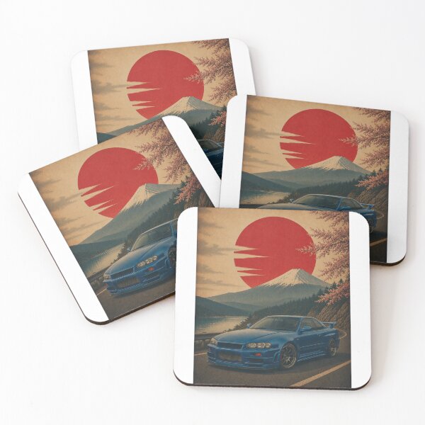 Item preview, Vintage Japanese Sports R34 Sunset in bayside blue designed and sold by Traceursniper.
