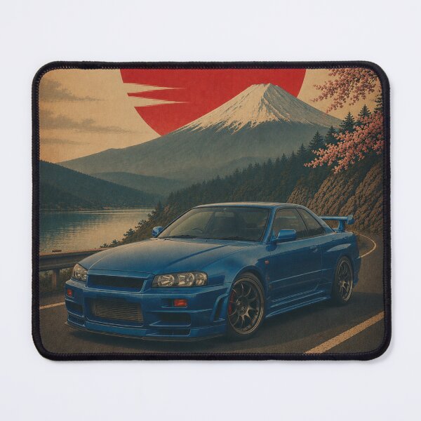 Item preview, Vintage Japanese Sports R34 Sunset in bayside blue designed and sold by Traceursniper.