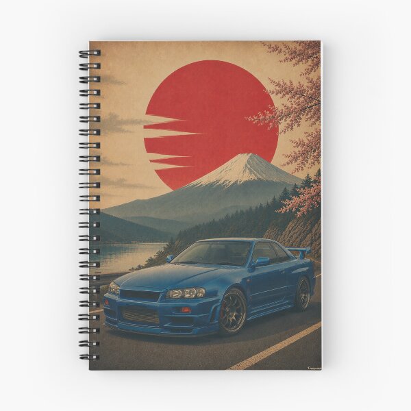 Item preview, Vintage Japanese Sports R34 Sunset in bayside blue designed and sold by Traceursniper.