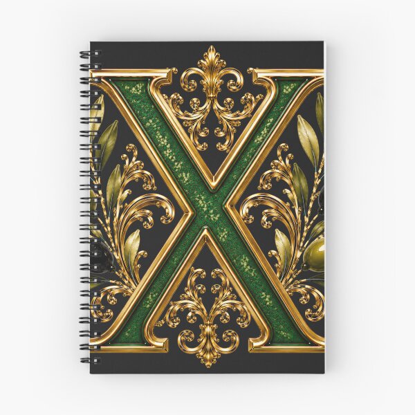 Item preview, Elegant Letter X Monogram with Olive Branches & Gold Botanical Design | Luxury Green Floral Initial designed and sold by MoodLay.