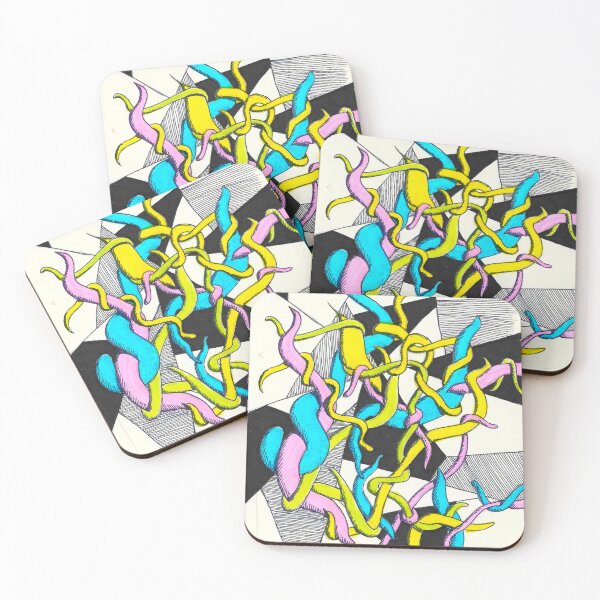 Item preview, Fun Chaotic Tangled Geometry Abstract Line Color Messy Doodle  designed and sold by BOKEbyTC.