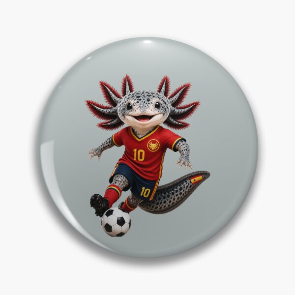 Item preview, Cute Spain Axolotl Soccer Mascot – Number 10 Football Fan Cartoon designed and sold by MonsoonInkX.