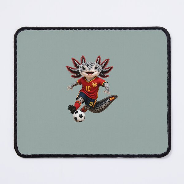 Item preview, Cute Spain Axolotl Soccer Mascot – Number 10 Football Fan Cartoon designed and sold by MonsoonInkX.