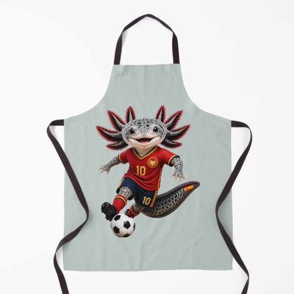 Item preview, Cute Spain Axolotl Soccer Mascot – Number 10 Football Fan Cartoon designed and sold by MonsoonInkX.