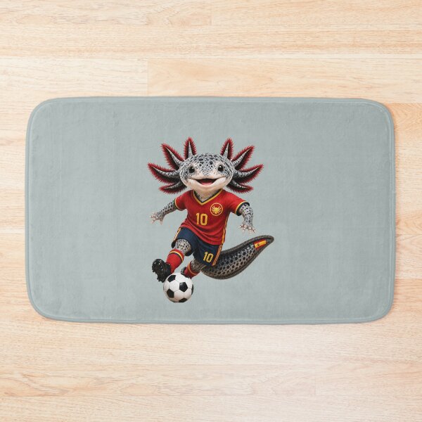 Item preview, Cute Spain Axolotl Soccer Mascot – Number 10 Football Fan Cartoon designed and sold by MonsoonInkX.