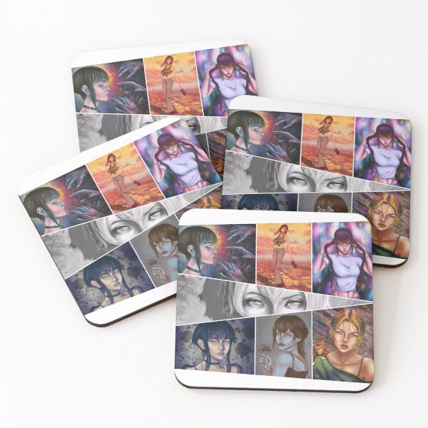 Item preview, Aesthetic portrait paintings collage 7 artworks designed and sold by Witseart.