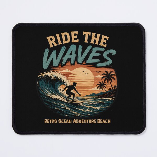 Item preview, Ride The Waves Surfing Design – Retro Ocean Adventure Beach T-Shirt designed and sold by Artimax-Studio.