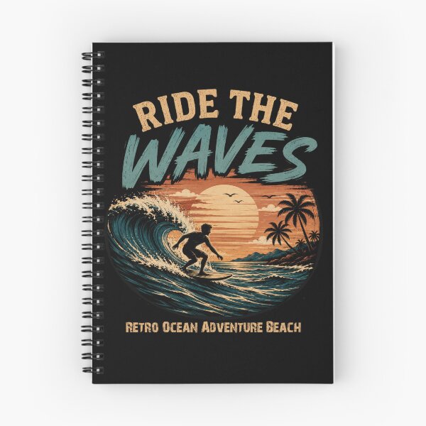 Item preview, Ride The Waves Surfing Design – Retro Ocean Adventure Beach T-Shirt designed and sold by Artimax-Studio.