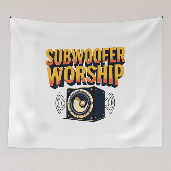 Item preview, Subwoofer Worship Retro Speaker Design designed and sold by FlippoStories.