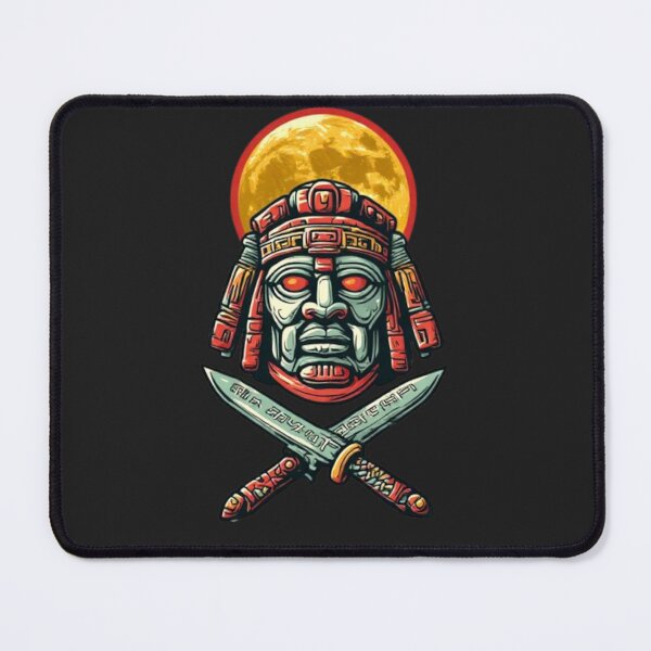 Item preview, Mayan Warrior Mask with Crossed Blades & Moon | Elysium Echoes Icon designed and sold by Shift-Bloom.
